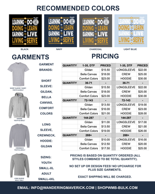 Motto Bold Color - Front & Back | Custom, Licensed FFA Chapter Apparel