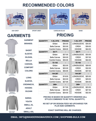 FFA Tractor - Front & Back | Custom, Licensed FFA Chapter Apparel