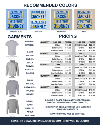 It's Not The Jacket It's The Journey - Front & Back | Custom, Licensed FFA Chapter Apparel