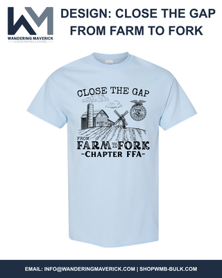 Close The Gap From Farm To Fork | Custom, Licensed FFA Chapter Apparel