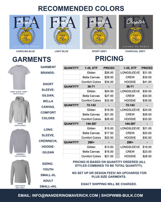 FFA Laurel - Front & Back | Custom, Licensed FFA Chapter Apparel