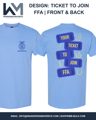 Ticket To Join FFA - Front & Back | Custom, Licensed FFA Chapter Apparel